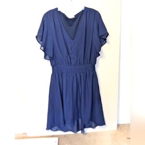 Eyeshadow Deep Blue Midi Dress